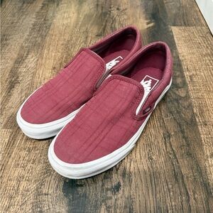 Vans Women Burgundy Slip-On Shoes